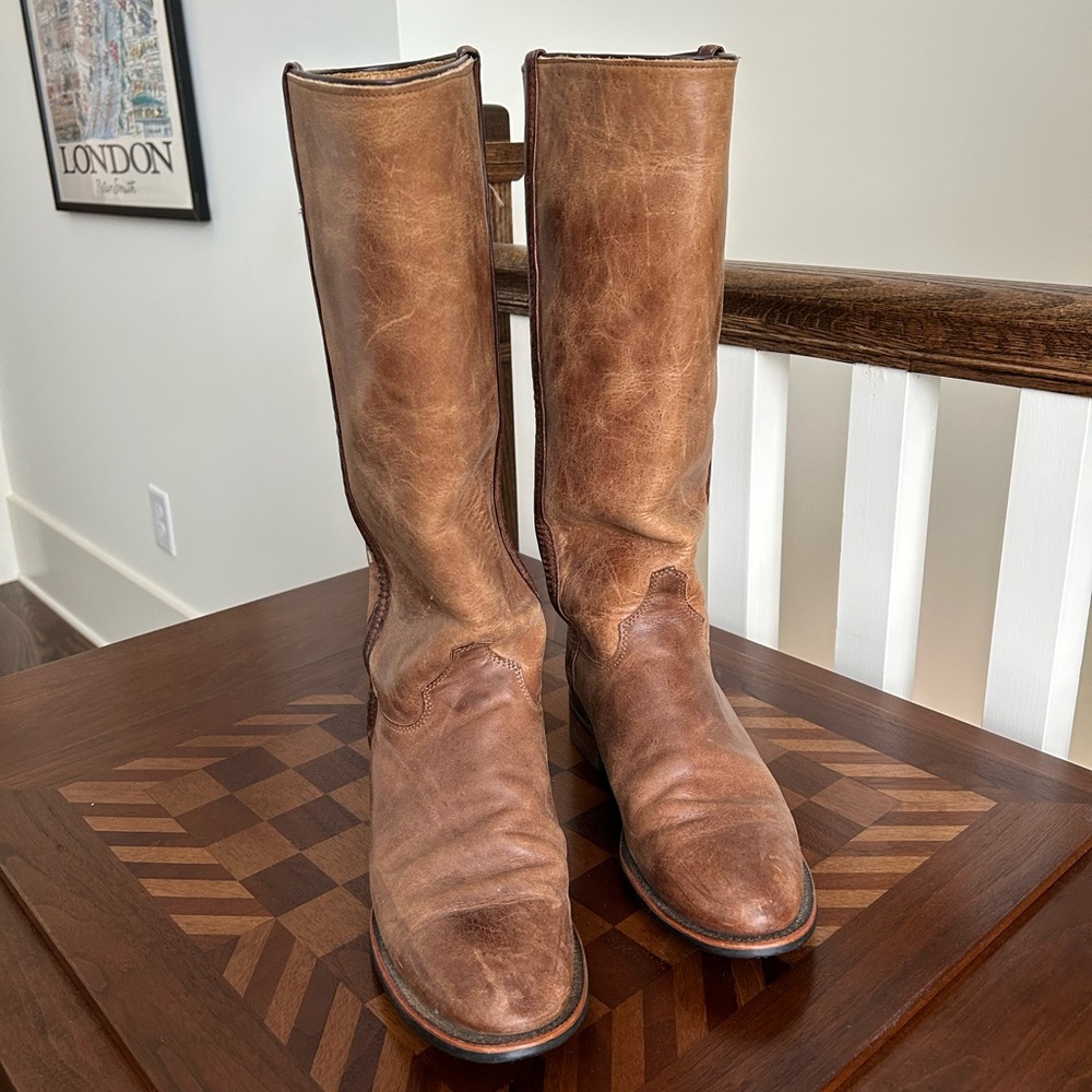 Justin brown leather boots